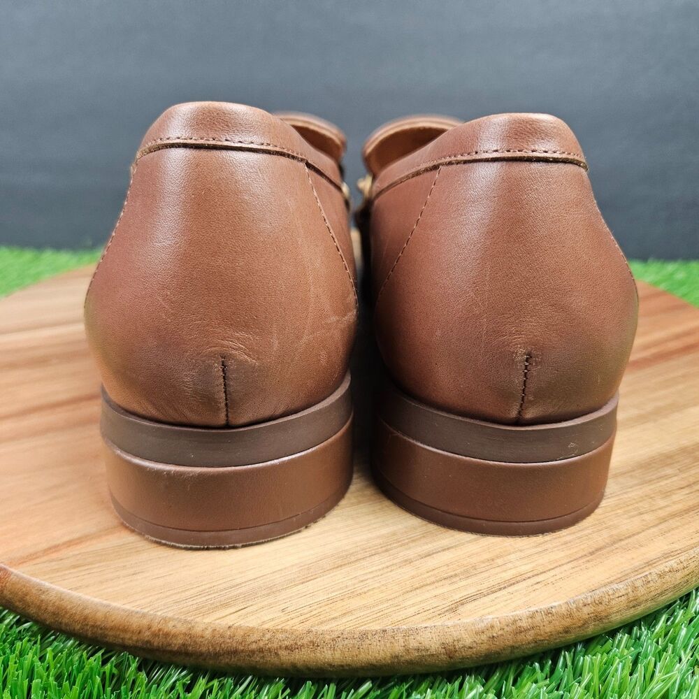 Vionic Mizelle Shoes Womens Size 10 Brown Chain Loafer Leather Comfort Slip On - Picture 3 of 13